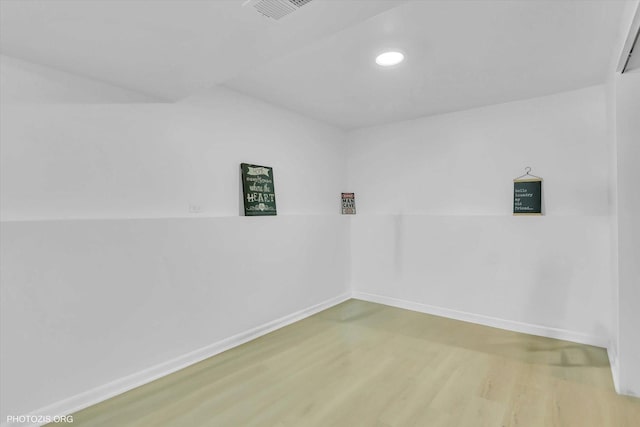 unfurnished room featuring light wood-type flooring