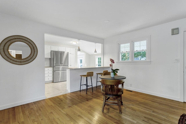 interior space featuring light hardwood / wood-style flooring