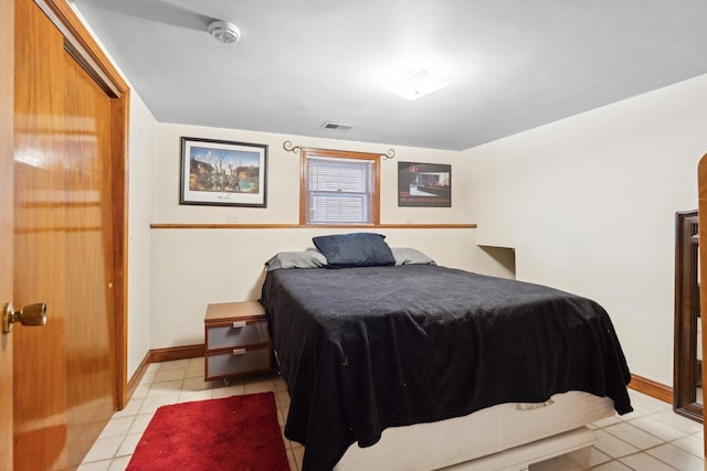 view of tiled bedroom