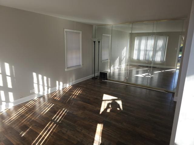 interior space with hardwood / wood-style floors