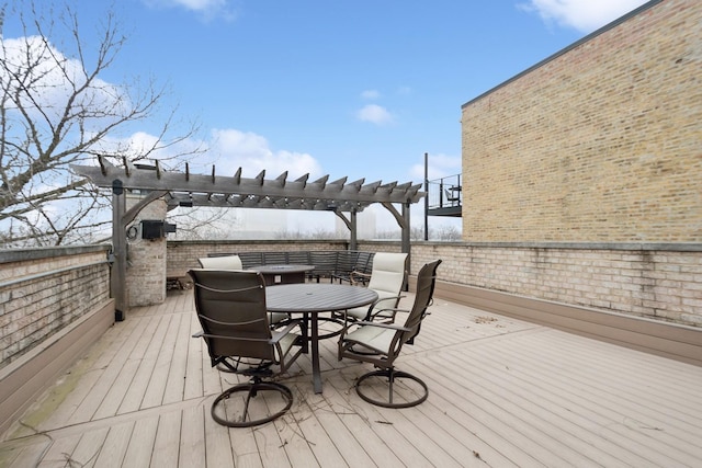 deck with a pergola