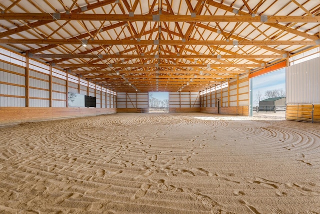 view of horse barn