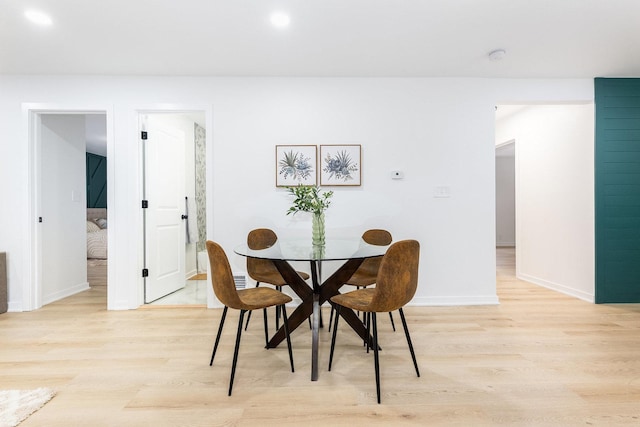 dining room featuring light hardwood / wood-style flooring