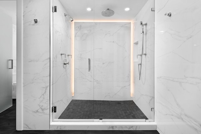 bathroom with walk in shower