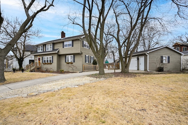 view of front of house with a front yard