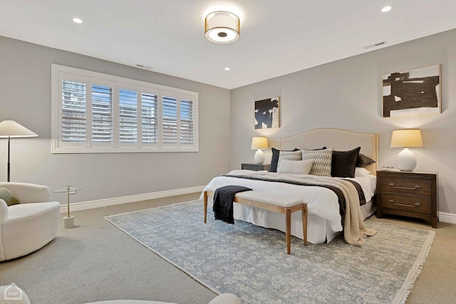 view of carpeted bedroom