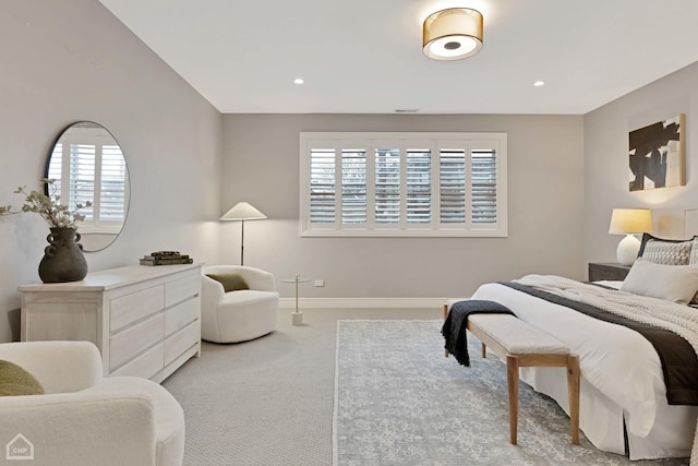 view of carpeted bedroom