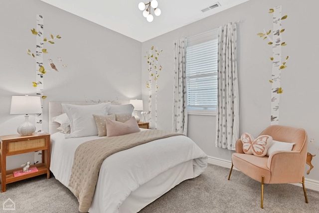 view of carpeted bedroom