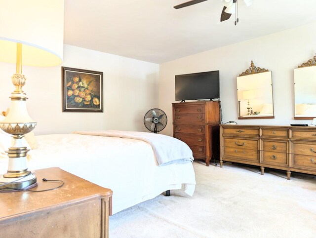 9018 S Oakley Ave, Chicago, IL 60643 - bedroom with light colored carpet and a ceiling fan