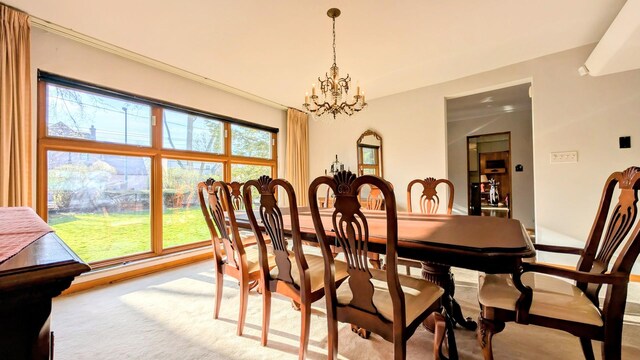 9018 S Oakley Ave, Chicago, IL 60643 - carpeted dining room featuring a chandelier