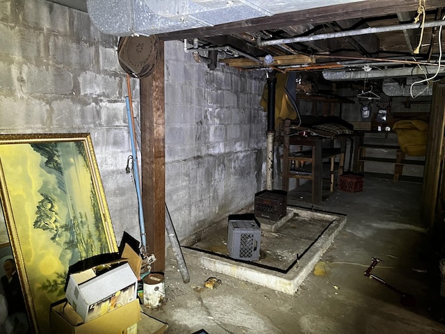 view of basement