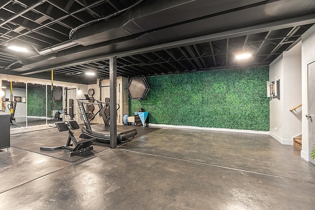 view of workout area