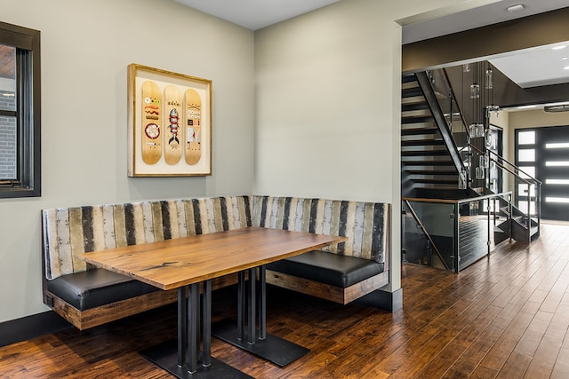 6505 N Knox Ave, Lincolnwood, IL 60645 - dining area with wood-type flooring and stairs