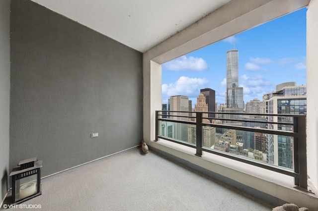 130 N Garland Ct Unit 4101, Chicago, IL 60602 - empty room featuring a view of city, plenty of natural light, and carpet