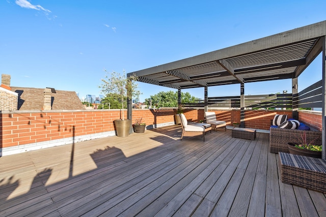 deck featuring an outdoor hangout area