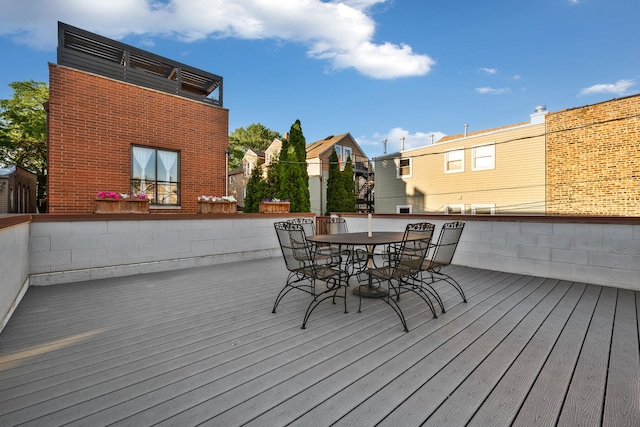 view of wooden terrace