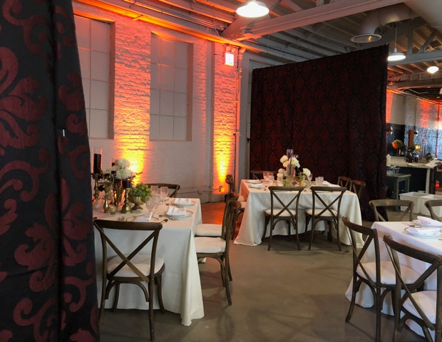 dining area with concrete floors