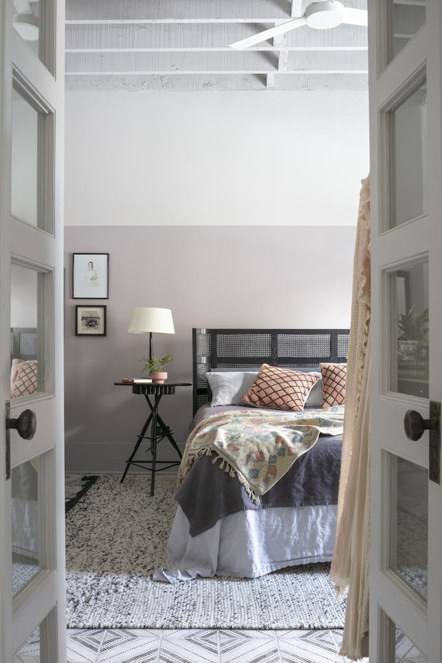 bedroom with french doors