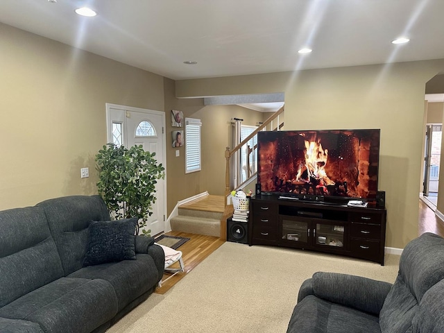 view of carpeted living room