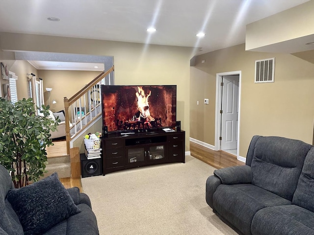 view of carpeted living room