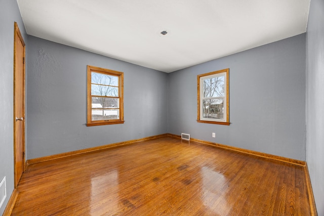 empty room featuring light wood-type flooring