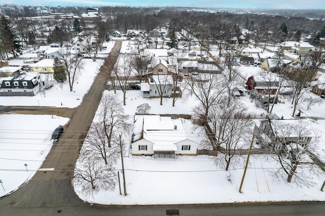 view of snowy aerial view