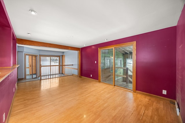 interior space featuring light hardwood / wood-style flooring