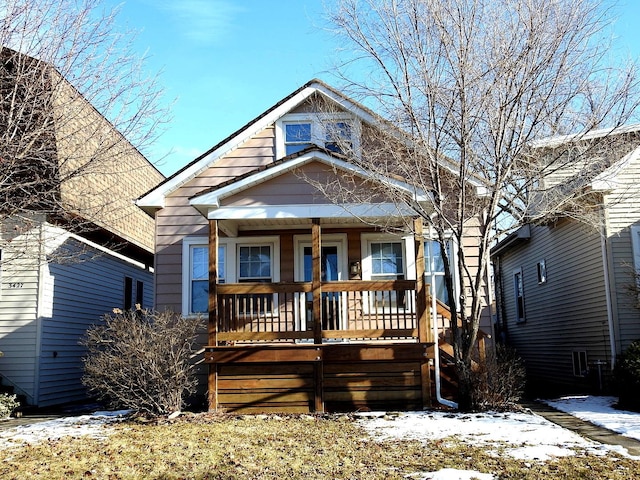 bungalow-style home featuring a porch