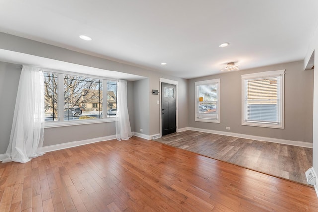 entryway featuring hardwood / wood-style flooring