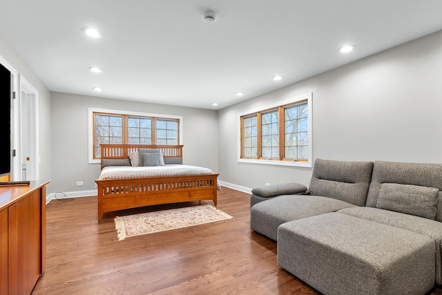 bedroom featuring wood-type flooring