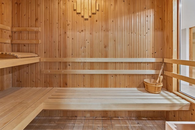 view of sauna