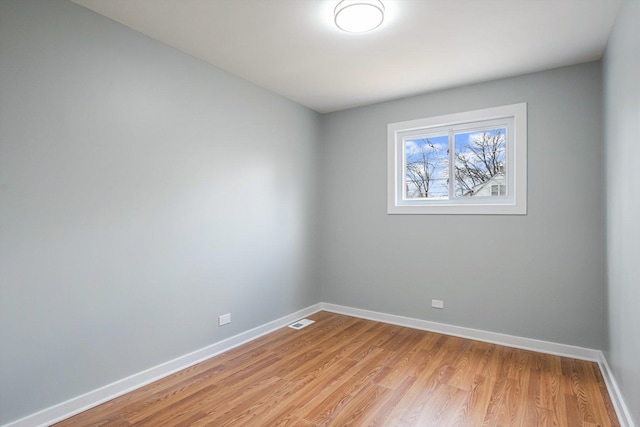 empty room featuring light hardwood / wood-style flooring