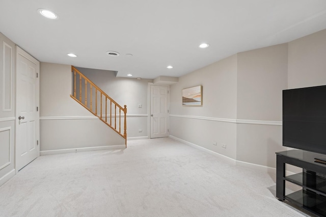 view of carpeted living room