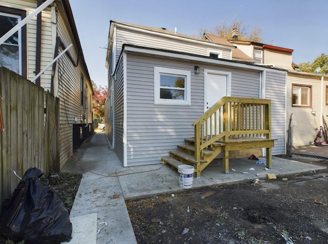 rear view of house with a patio