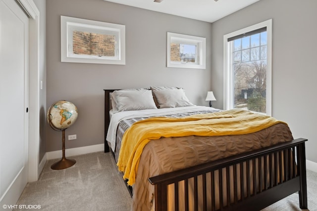 view of carpeted bedroom