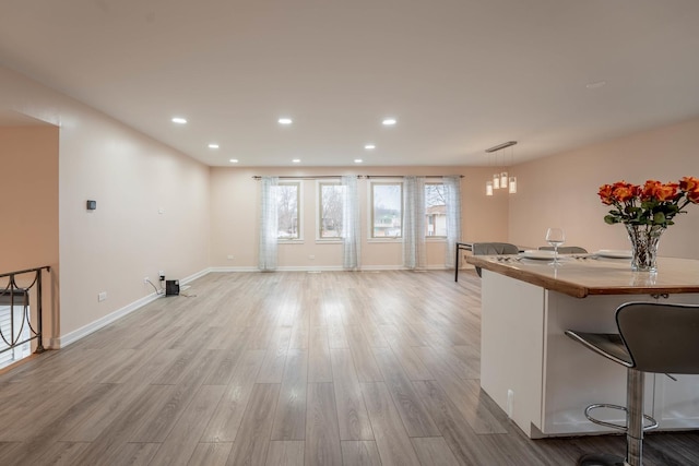 interior space featuring light hardwood / wood-style floors