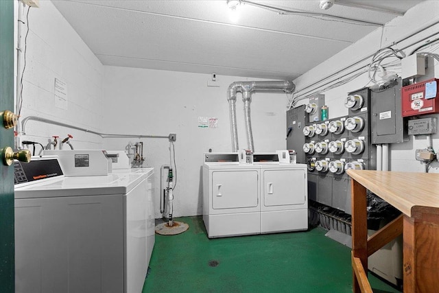 laundry room with washer and dryer