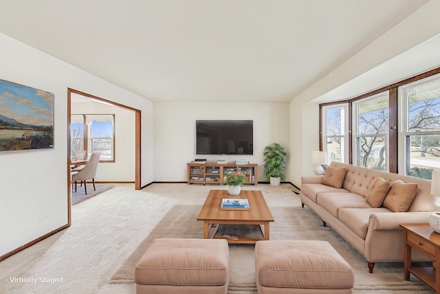 view of carpeted living room