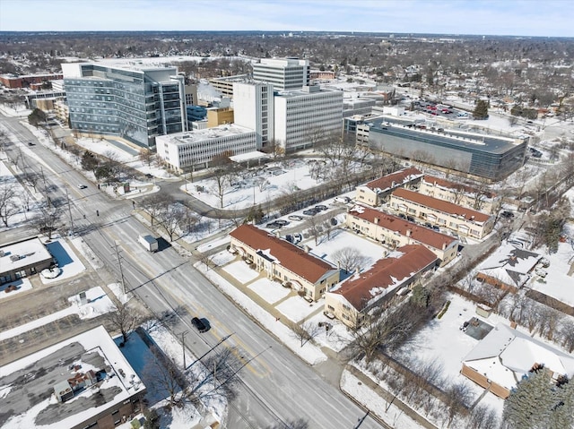 view of snowy aerial view