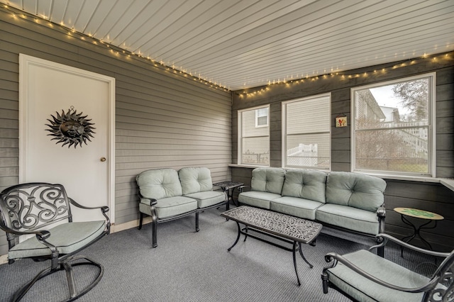 view of patio / terrace with an outdoor living space