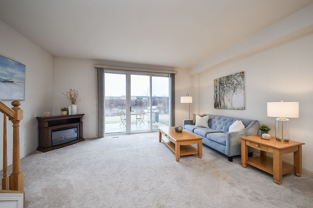 view of carpeted living room