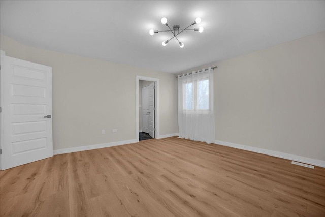 unfurnished bedroom featuring light hardwood / wood-style floors