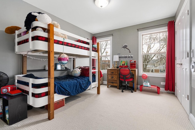 view of carpeted bedroom