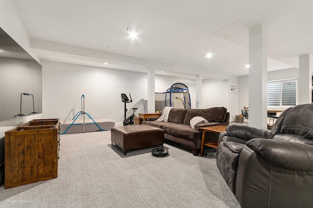 view of carpeted living room