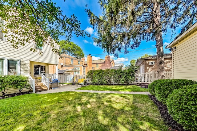 view of yard with a patio area