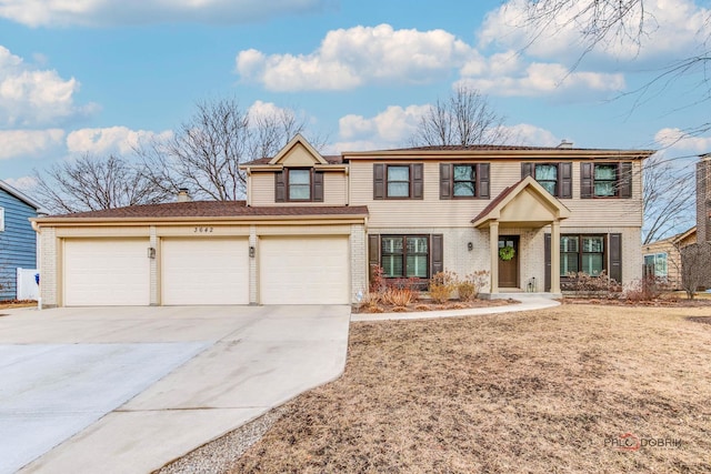 view of front of home featuring a garage