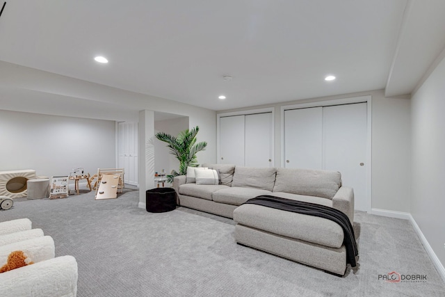 view of carpeted living room