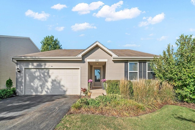 ranch-style house with a garage