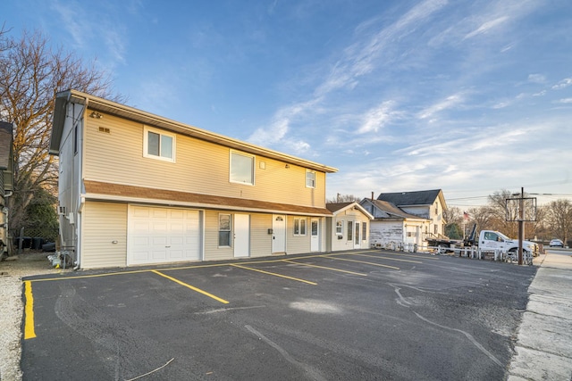 exterior space featuring a garage