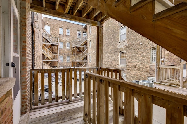 5331 S Harper Ave Unit 1, Chicago, IL 60615 - wooden deck with central air condition unit